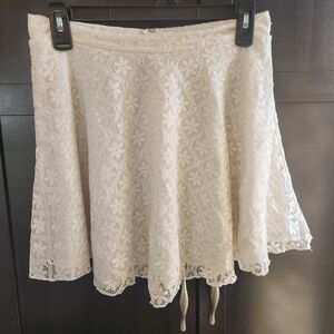 Ambiance Cream Lace Skirt